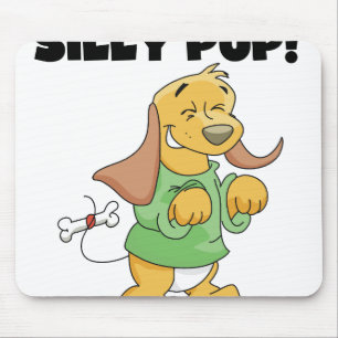 Green Shirt Silly Pup Mouse Mat