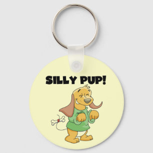 Green Shirt Silly Pup Tshirts and Gifts Key Ring
