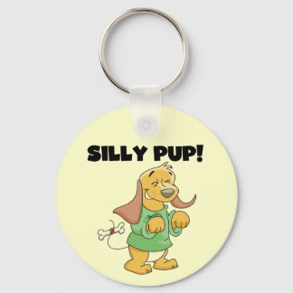 Green Shirt Silly Pup Tshirts and Gifts Key Ring