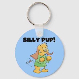 Green Shirt Silly Pup Tshirts and Gifts Key Ring