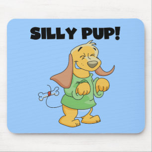 Green Shirt Silly Pup Tshirts and Gifts Mouse Mat