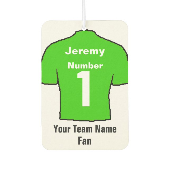 Green Shirts Fan Car Air Freshener (Front)