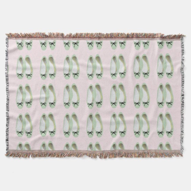 Green Shoes Throw Blanket (Front)