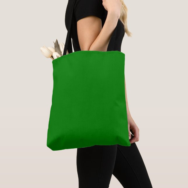 Green Shoulder Tote Bag (Close Up)