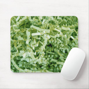 Green Shredded Crinkled Paper Mouse Mat
