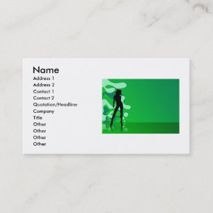 Green Silhouette Business Card