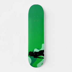 Green Silhouette Skateboard