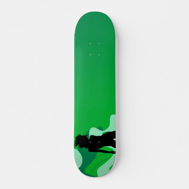 Green Silhouette Skateboard (Front)