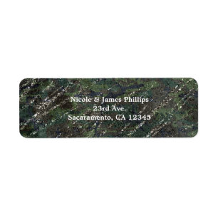 Green & Silver Army Camo Sparkle Elegant Party