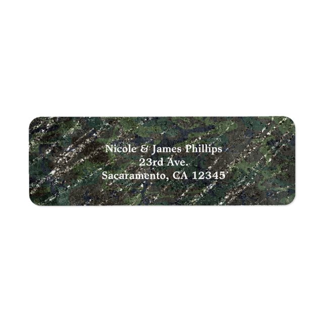 Green & Silver Army Camo Sparkle Elegant Party (Front)