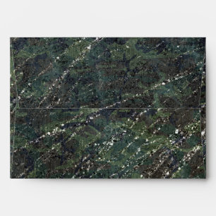 Green & Silver Army Camo Sparkle Party Invitation Envelope