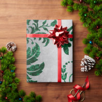 Green Silver Damask Elegant Vintage Gift