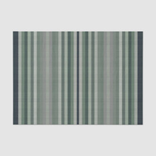 Green Silver Grey Stripes Tissue Paper