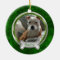 Green Silver Pet Photo Christmas Ornament