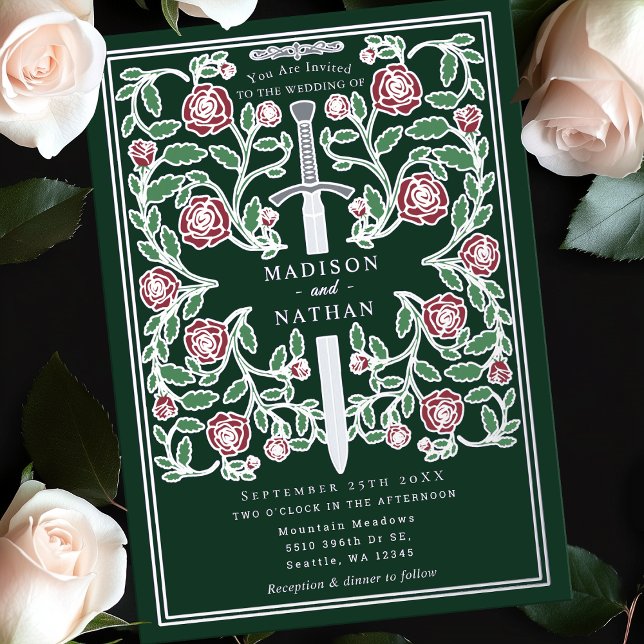 Green Silver Royal Sword Mediaeval Fantasy Wedding (Creator Uploaded)