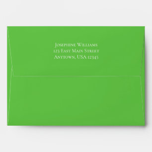 Green Simple A7 5x7 Return Address Envelope
