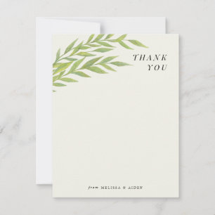 Green Simple Branch Thank You Note