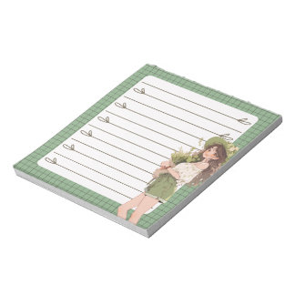 Green Simple Cute Anime Boho Notepad