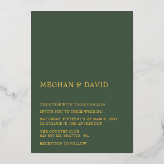 Green Simple Elegant Modern Wedding