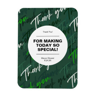 Green Simple minimalist Flat Thank You Card Magnet