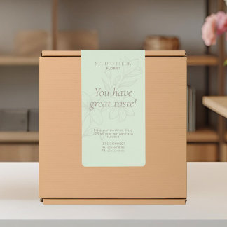 Green| Simple Modern Florist Shipping Labels