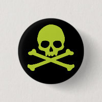 Green Simple Skull and Crossbones