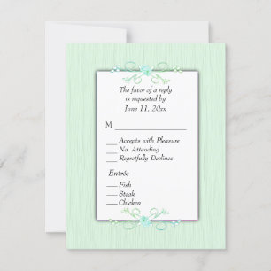 Green Simplicity RSVP with Entree List Card