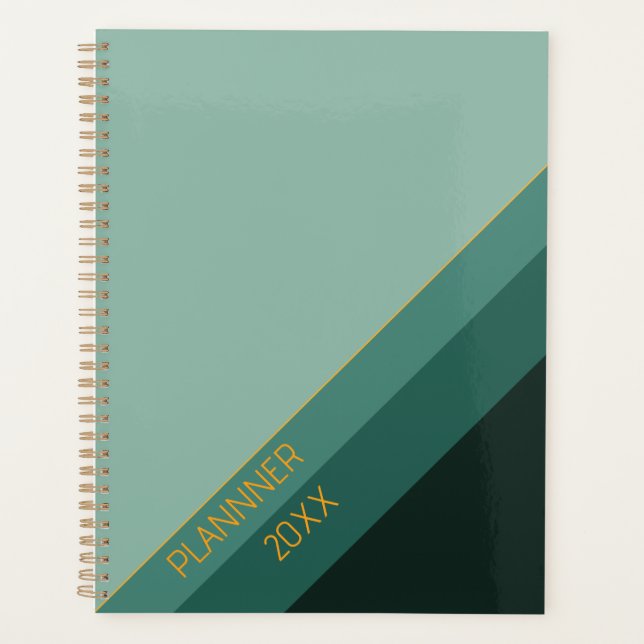 Green  simply minimalist  planner (Front)