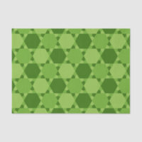 Green Six Pointed Star Optical Illusion Pattern
