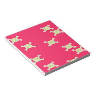 green skull and bones notepad