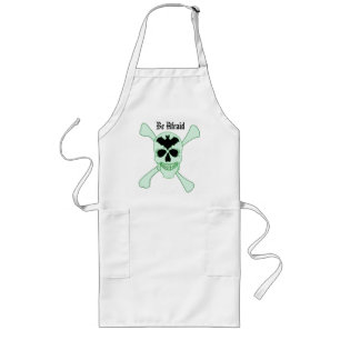 Green Skull And Crossbones Apron