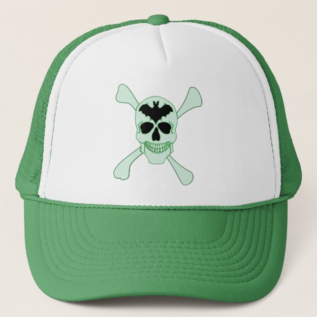 Green Skull And Crossbones Hat (Front)