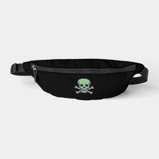 Green Skull black fanny pack (Front)