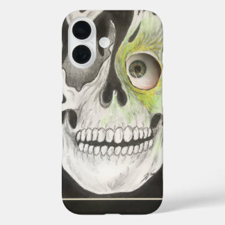 green skull iPhone 16 case