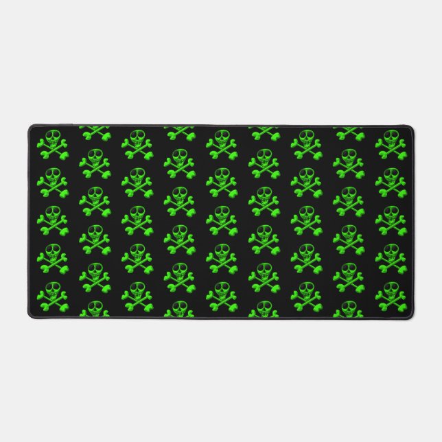 green skull desk mat (Front)