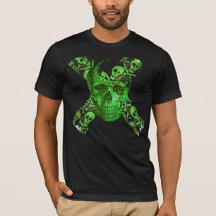 Green Skull - Funny Skull #3 T-shirt