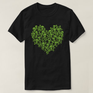 Green Skull Heart T-Shirt