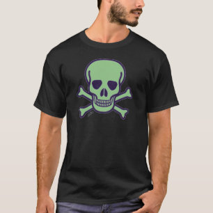 Green Skull men black T-shirt
