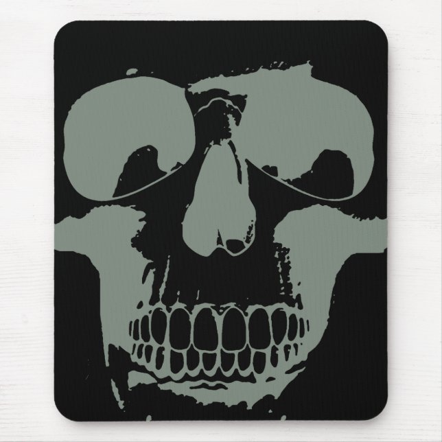 Green Skull Mouse Mat (Front)