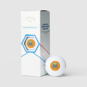 Green Skull orange Callaway Supersoft golf balls 3