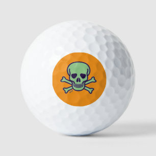 Green Skull orange value golf balls 12 pk