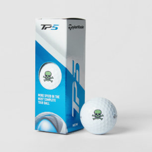 Green Skull Taylor Made TP5 golf balls 3 pk