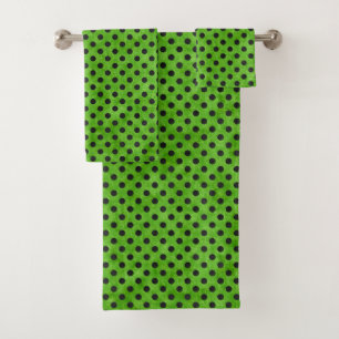 Green Skulls and Sunflower Series Design 4 Bath Towel Set