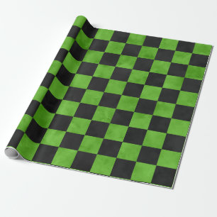 Green Skulls and Sunflower Series Design 9 Wrapping Paper