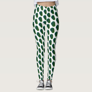 Green Skulls pattern Custom Leggings
