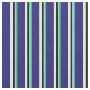 Green, Sky Blue, Black, Light Cyan & Midnight Blue Fabric