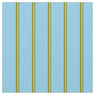 Green & Sky Blue Coloured Stripes Pattern Fabric