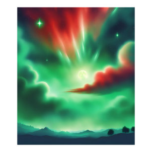 green sky photo print