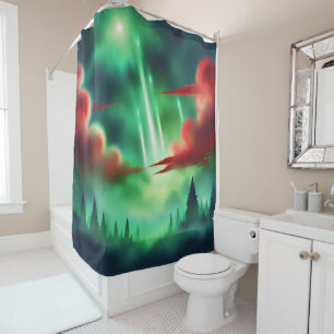 green sky shower curtain