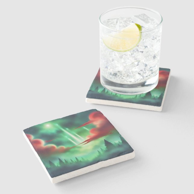 green sky stone coaster (Side)